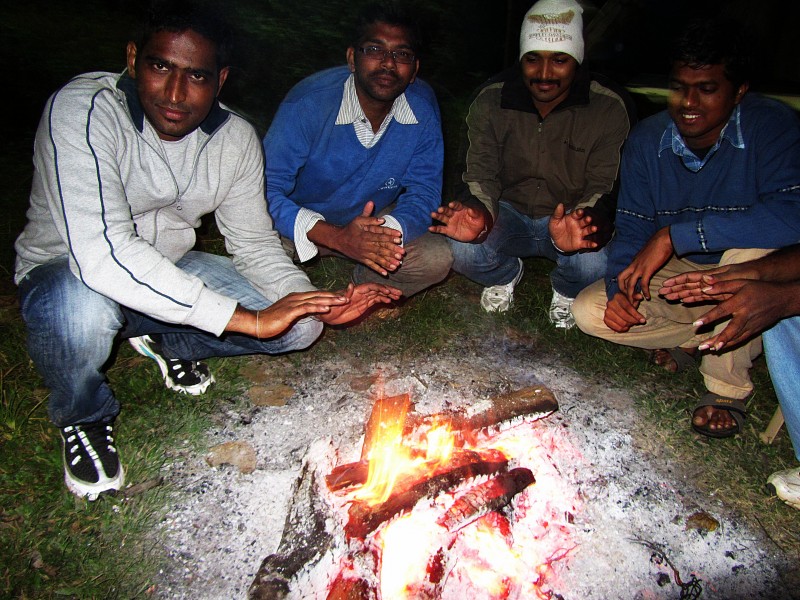 campfire at bandipur
