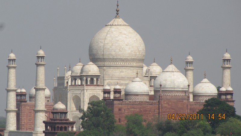 Closer view of the Taj Domes