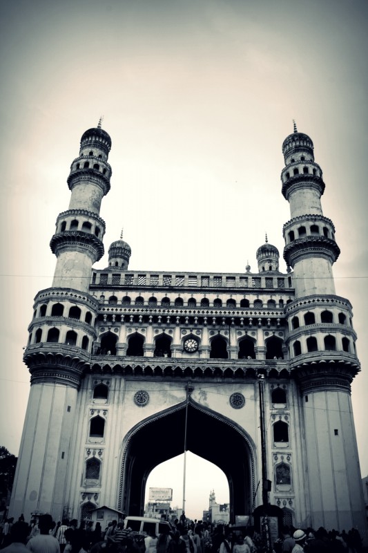 Charminar in black and white